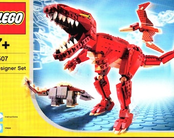 LEGO 4507 Prehistoric Creatures Designer Set 100% COMPLETE 9 Instructions 26 ideas DINOSAURS Kids Education Play Toy