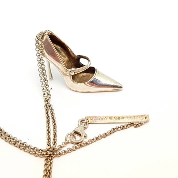 Manolo Blahnik for TOUS Campari Shoe Sterling Silver Necklace