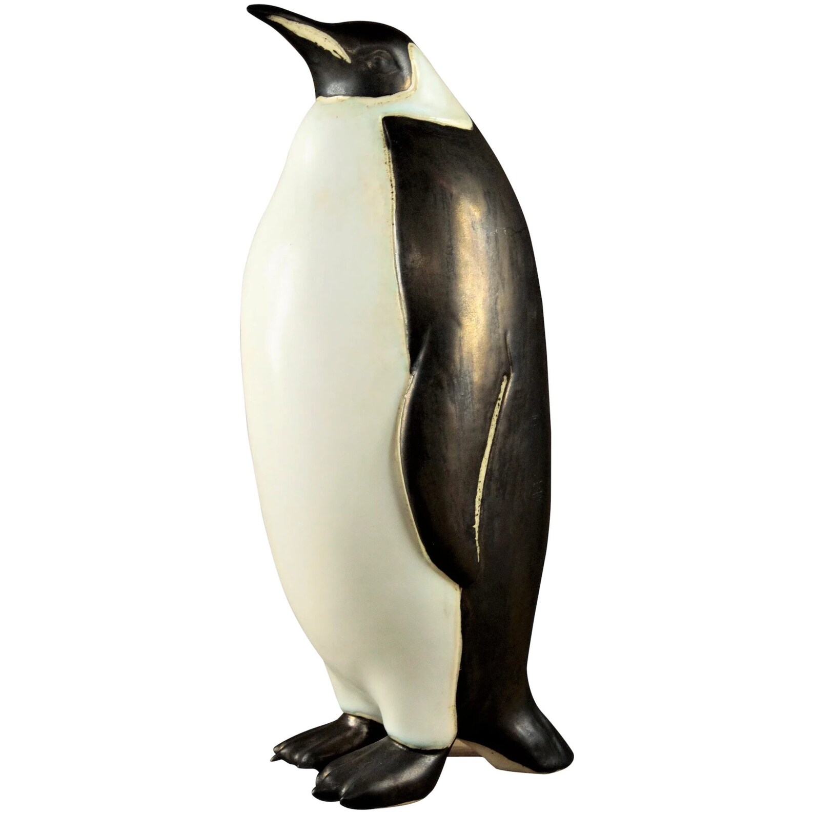 Vintage Large Raku Ceramic Art Studio Pottery Emperor Penguin Etsy