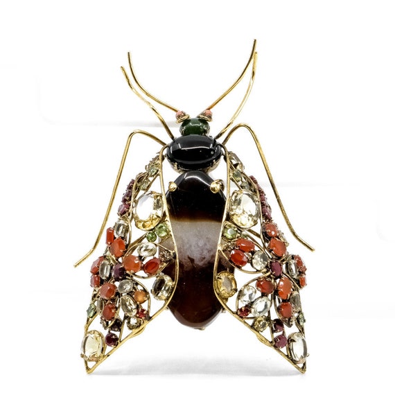 C&D JEWELRY Vintage Custume Large Huge Fly Moth Bu
