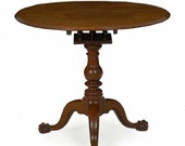 18th Century American Queen Anne Period Antique Tilt Top Walnut Tea Table, probably Chester County, Pennsylvania c. 1770