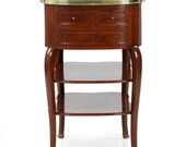 French Louis XV Style Antique Liquor Side Table by Escalier de Cristal, Paris c. 1900