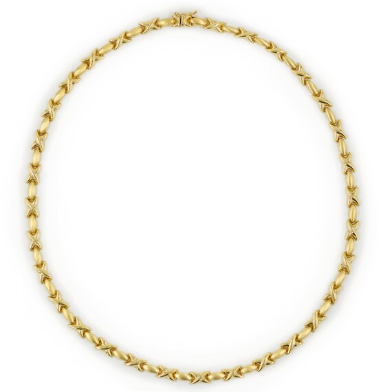 X and o gold necklace deals