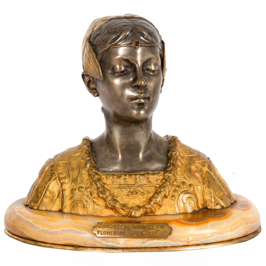 French Bronze Sculpture patricienne Florentine After Etsy