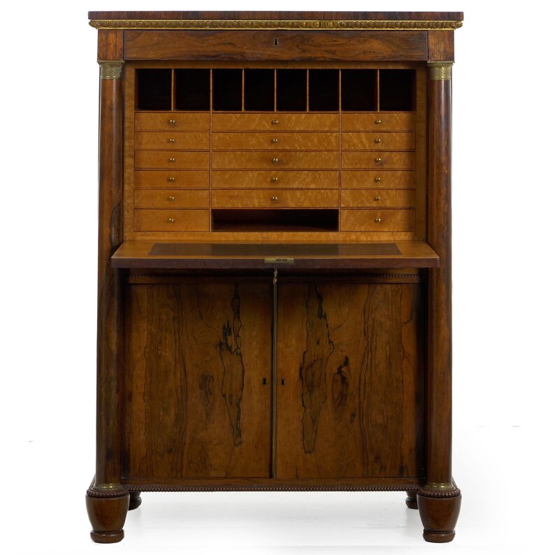Office Desk Circa 1835 Secretary Desk Antique English William IV Rosewood Secr\u00e9taire \u00e1 Abattant Desk
