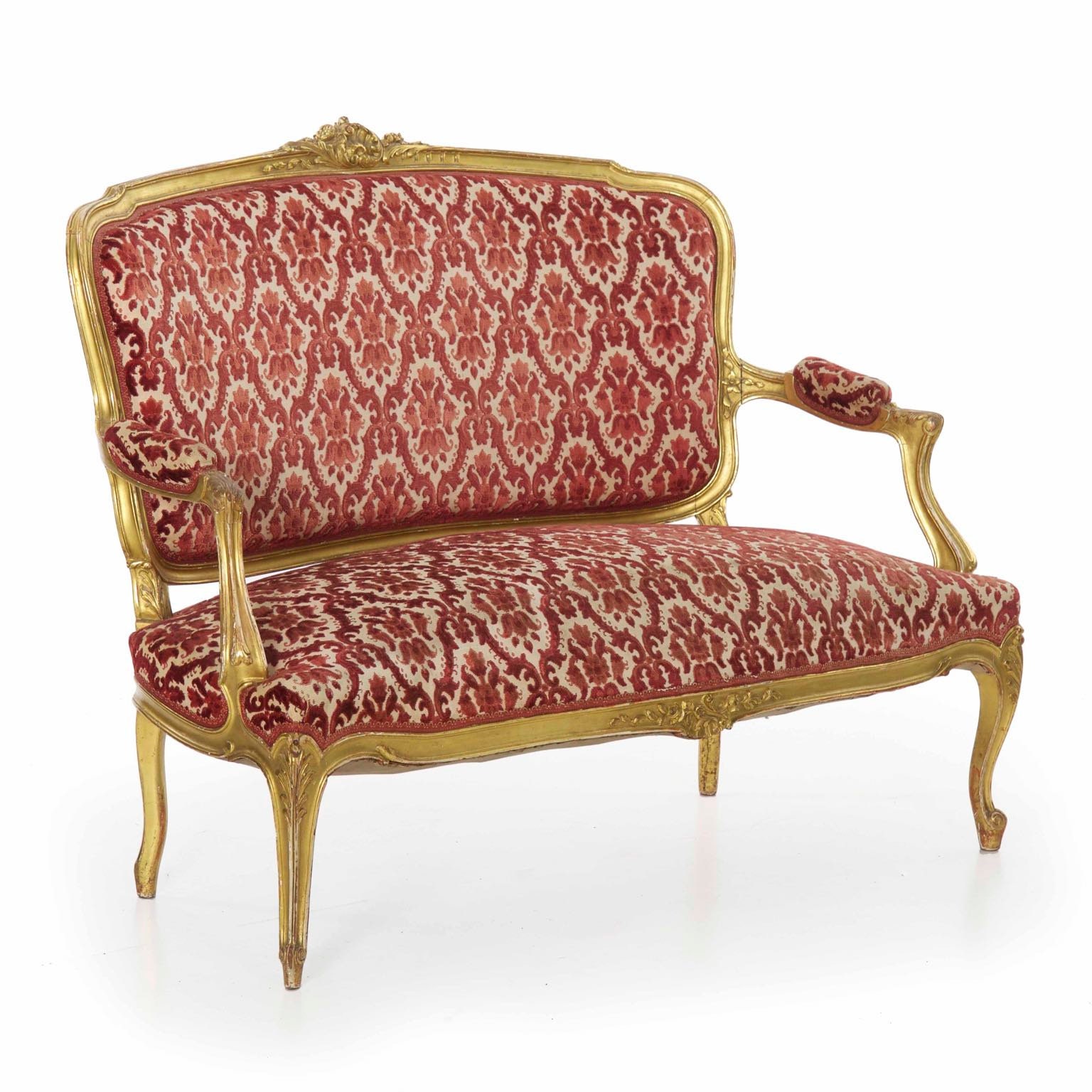 A Louis XV style gilt wood sofa and armchair, Style Paris: Ceramics and  Furniture, 2021