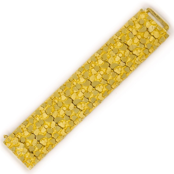 Ben Garelick Estate 14K Yellow Gold 12.5MM Nugget Bracelet- Pre-Owned