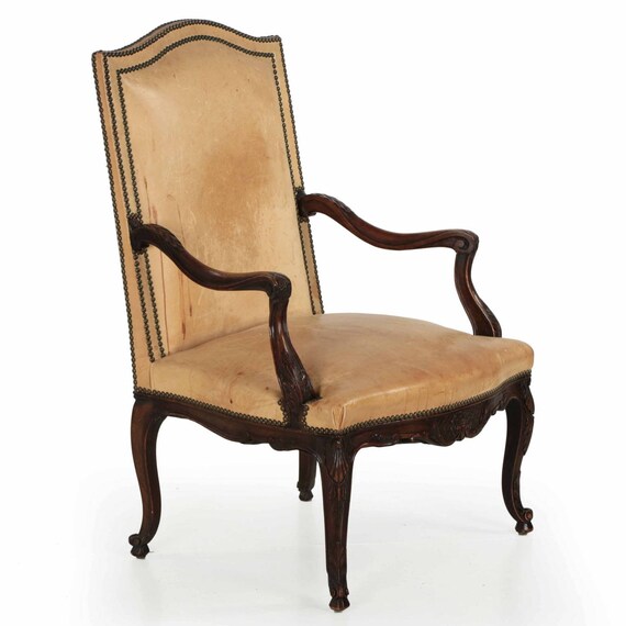 Antique French Fireside Chair / Louis Style Armchair / Vintage Etsy image 0 - Antique French Fireside Chair / Louis Style Armchair / Vintage Etsy