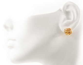 Pair of 14K Yellow Gold Love-Knot Earrings