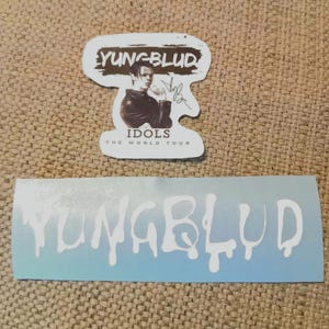 Adesivo YungBlud Adesivos para para-choque Decalque para janela de carro Garrafa de água Música Bandas de rock