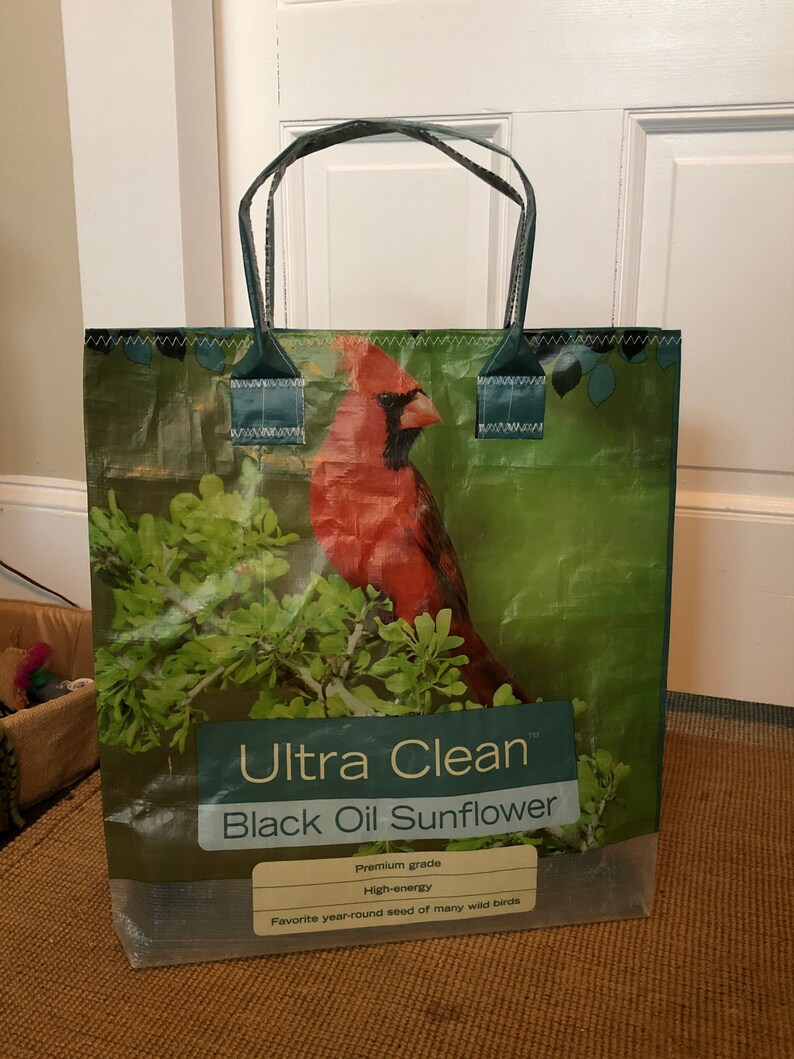 Repurposed Large Birdseed Tote Bag Etsy