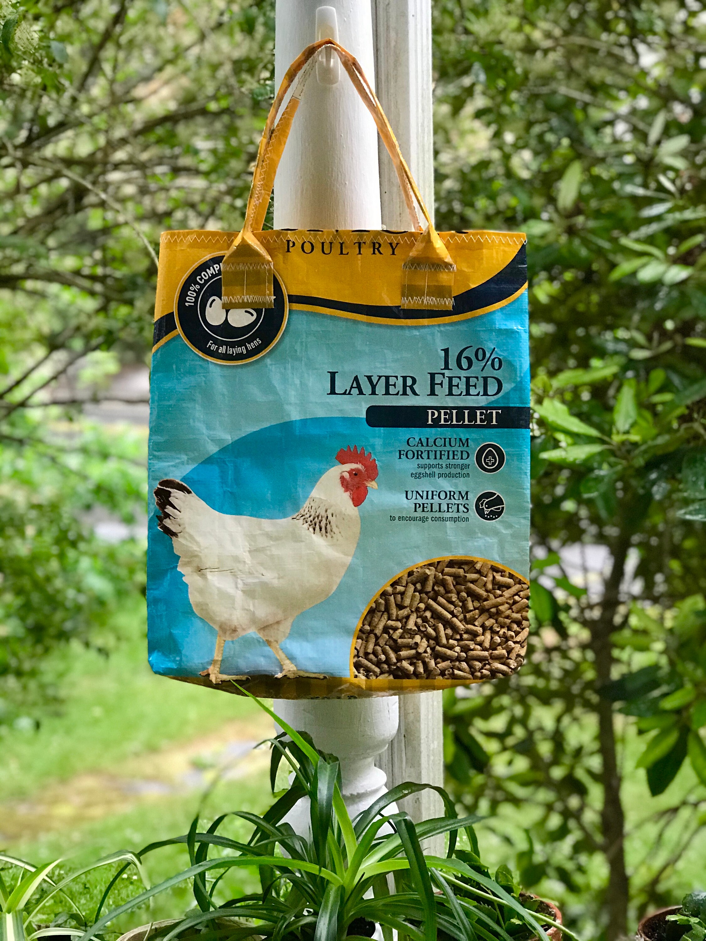 Repurposed Chicken Feed Tote Bag Etsy