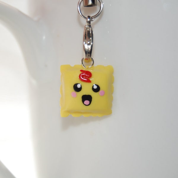 Cute Ravioli, Polymer Clay Charm