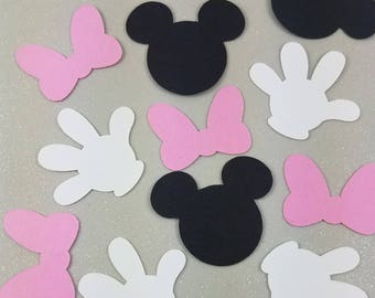 1" Minnie Mouse Pink Bow Birthday Party Baby Shower Table Confetti - 100 Pieces