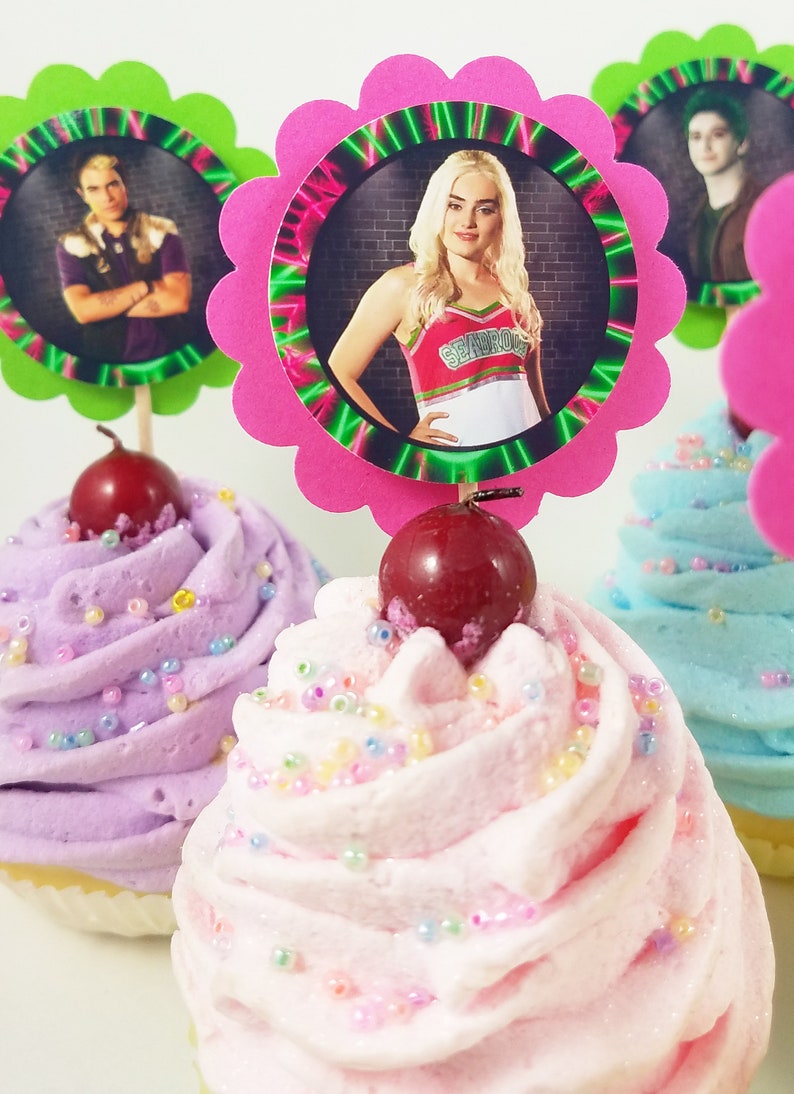 Personalized Disney Zombies 2 Birthday Cupcake Toppers 2