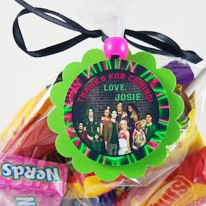Personalized Disney Zombies 2 Birthday Party Favor Bag Tag 2&quot; Scallop