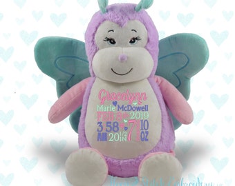 Butterfly Personalized Plush, Little Elska Stuffie, Personalized Stuffed Animal, Personalized Stuffie, Baby Stuffie, Little Elska Butterfly