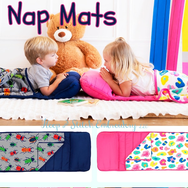 Nap Mat, Personalized Nap Mat, Preschool Nap Mat, Personalized Preschool Nap Mat, Pink Nap Mat, Blue Nap Mat, Pre-school Nap Mat