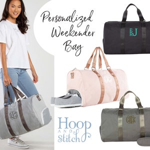 Personalized Weekender, Monogram Weekender, Ladies Weekender Bag, Monogram Ladies Weekender,Pink Weekender, Black Weekender, Green Weekender
