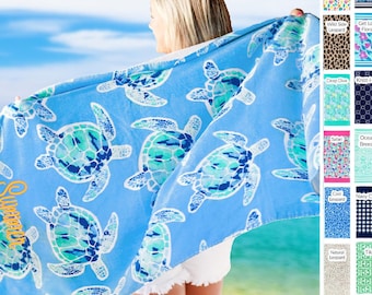 Beach Towel with Monogram, Personalize Towel, Beach Towel, Monogram Beach Towel, Summer Towel, Personalized Pool Towel, Leopard Beach Towel