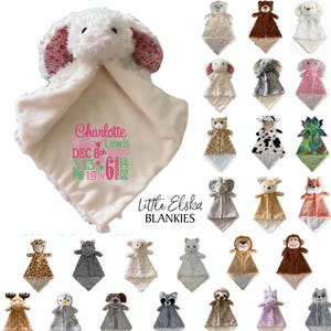 Little Elska Blankie Personalized Blankie, Personalized Security Blankie, Stuffed Animal Blankie, Mini Keepsake Blanket, Security Blankie