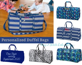 boy duffle bags monogrammed