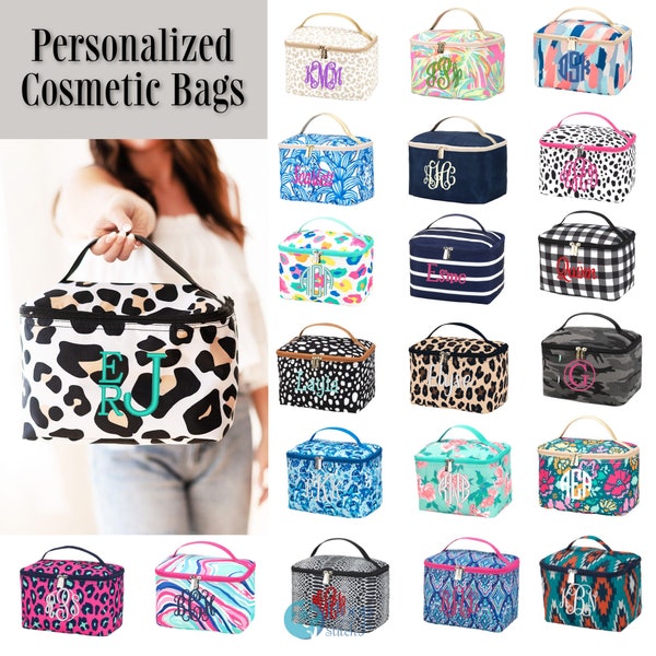 Cosmetic Bag, Monogram Cosmetic Bag, Personalized Costmetic Bag, Leopard Cosmetic Bag, Maya Cosmetic Bag, Sierra Cosmetic Bag, Viv and Lou