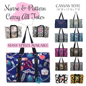Nurse Tote with Monogram, Doctor Tote with Monogram, Nurse Bag, Personalized Nurse Bag, Nurse Tote Bag, Dentist Tote, Baseball Tote
