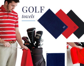 Golf Towel with Monogram, Monogram Golf Towel, Golf Towel with Monogram, Golf Towel, Red Golf Towel, Black Golf Towel, Navy Golf Towel