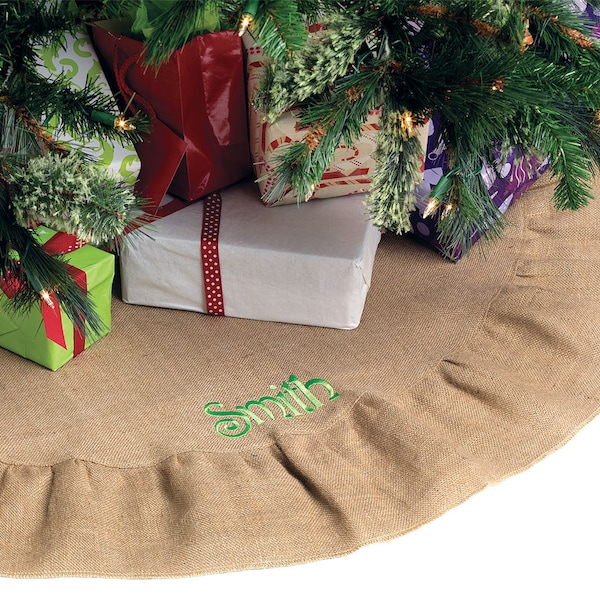 Burlap Tree Skirts Etsy