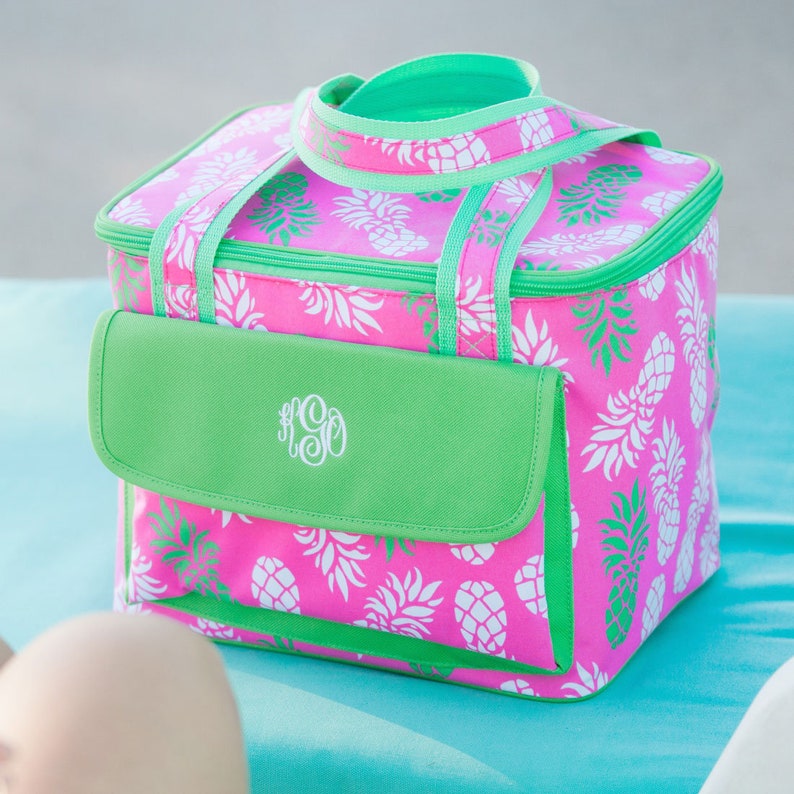 Monogram Cooler Summer Cooler Monogram Beach Cooler Monogram Cooler Viv /& Lou\u00ae Cooler Tote with Monogram Luna Cooler