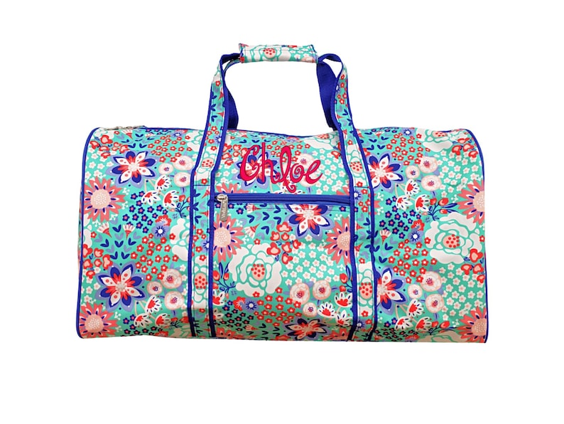 Girls Duffel Bag with Monogram, Personalized Duffel Bag, Monogram Duffle Bag, Girl Duffel Bag, Paisley Duffel, Lottie Duffel, Leopard Duffel Garden Floral