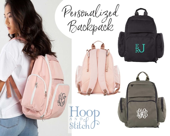 Personalized Backpack Monogram Backpack Backpack Diaper Bag Monogram Ladies Backpack Canvas Backpack Personalized Diaper Bag Etsy New Zealand