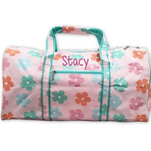 Girls Duffel Bag with Monogram, Personalized Duffel Bag, Monogram Duffle Bag, Girl Duffel Bag, Paisley Duffel, Lottie Duffel, Leopard Duffel Daisy