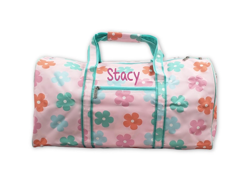 Girls Duffel Bag with Monogram, Personalized Duffel Bag, Monogram Duffle Bag, Girl Duffel Bag, Paisley Duffel, Lottie Duffel, Leopard Duffel Daisy