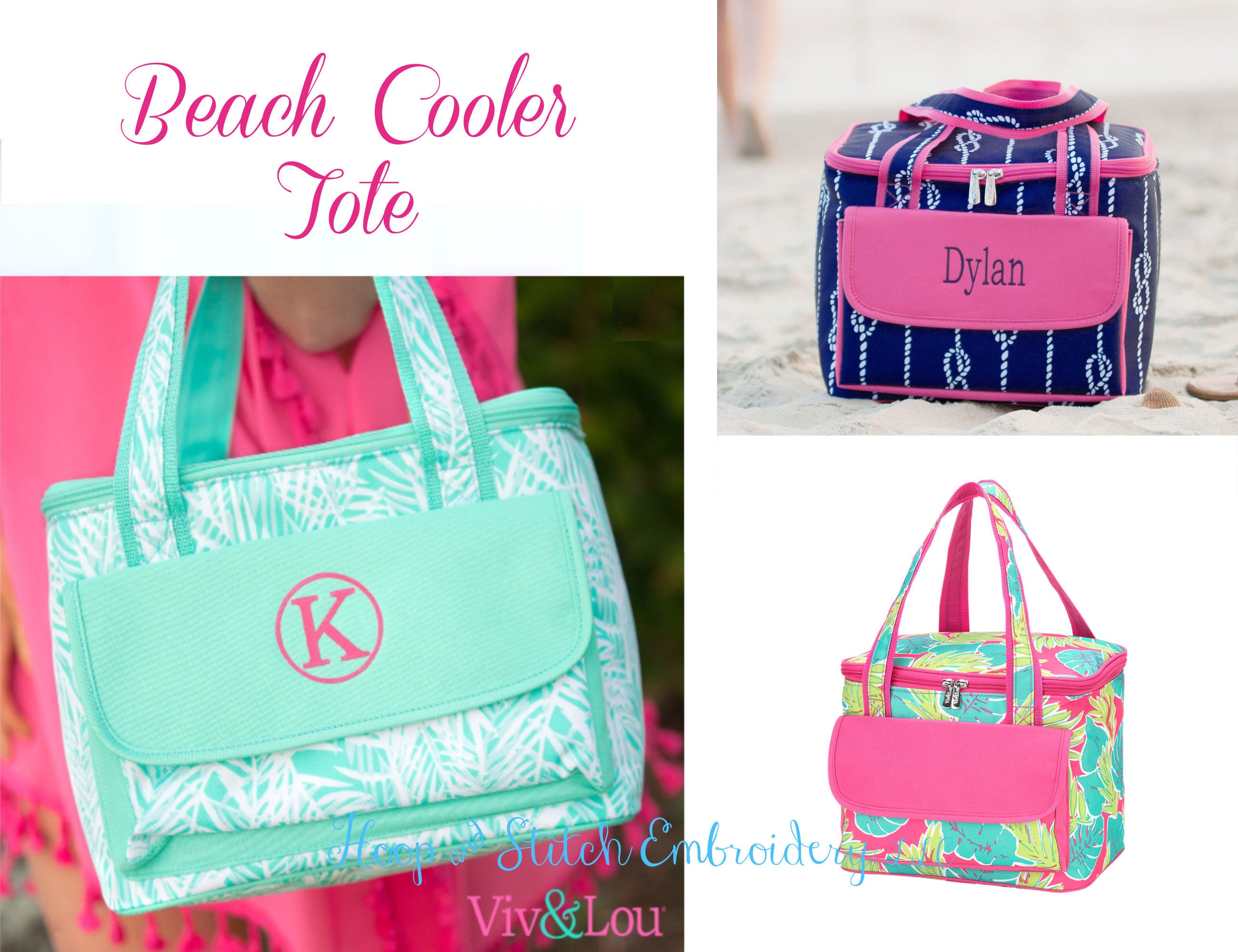 monogrammed cooler tote