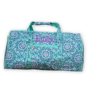 Girls Duffel Bag with Monogram, Personalized Duffel Bag, Monogram Duffle Bag, Girl Duffel Bag, Paisley Duffel, Lottie Duffel, Leopard Duffel Daydream