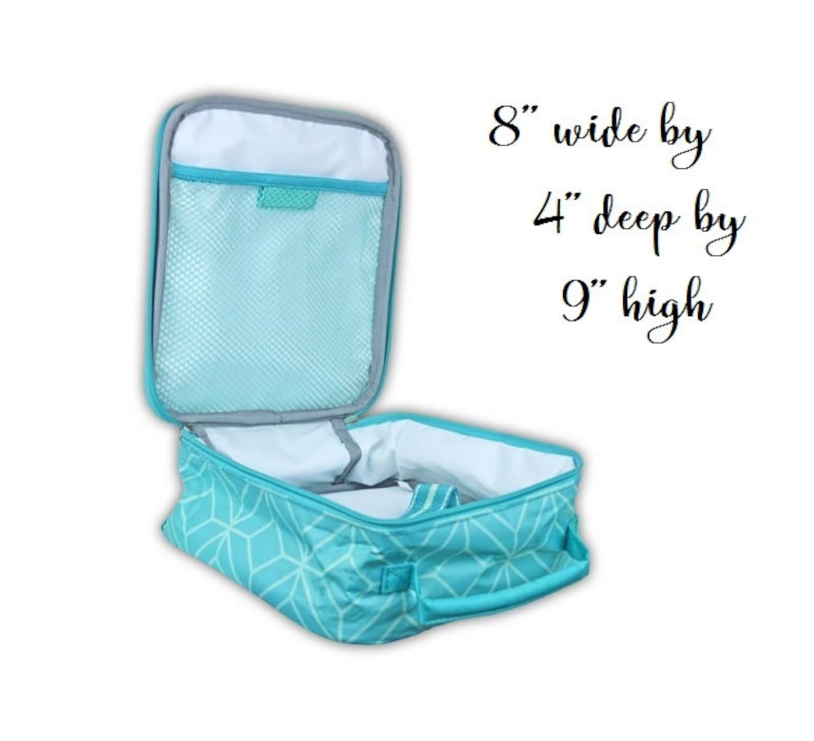 Combo Backpack and Lunch Bag Set With Monogram Blue Etsy