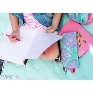 Pencil Case Viv & Lou® with Monogram, Boys Pencil Case, Girls Pencil Case, Monogram Pencil Case, Paisley Pencil Case, Floral Pencil Case Marlee