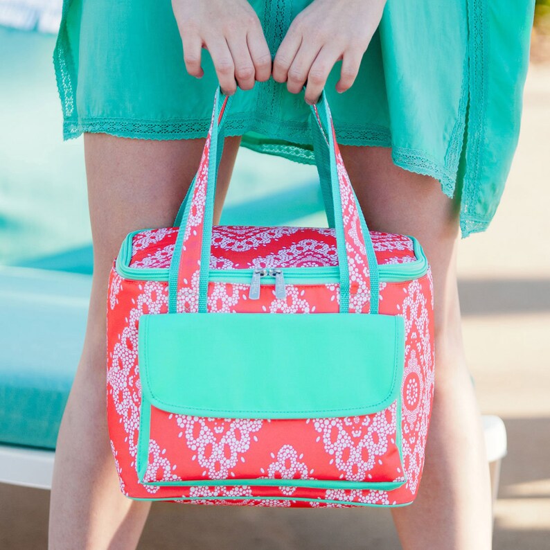 Monogram Cooler Summer Cooler Monogram Beach Cooler Monogram Cooler Viv /& Lou\u00ae Cooler Tote with Monogram Luna Cooler