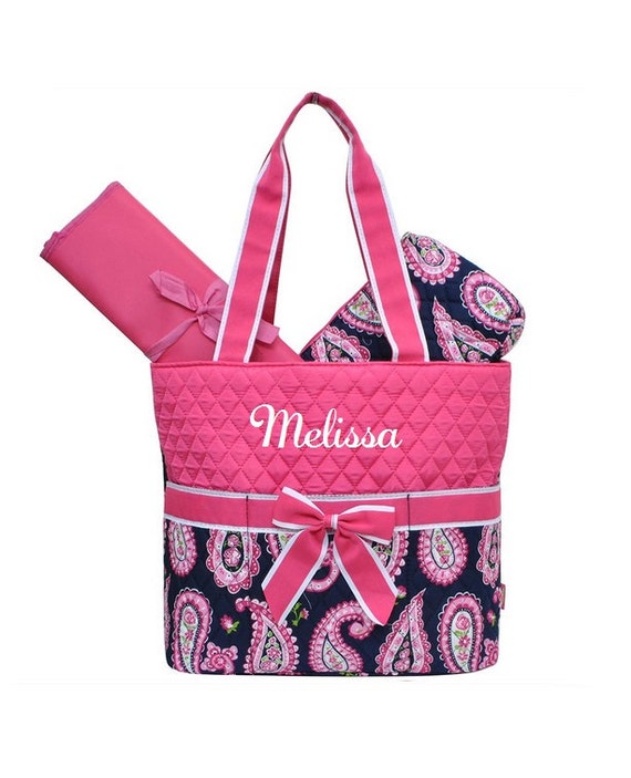 Pink Paisley Diaper Bag Zipper Pouch & Changing Pad with Etsy