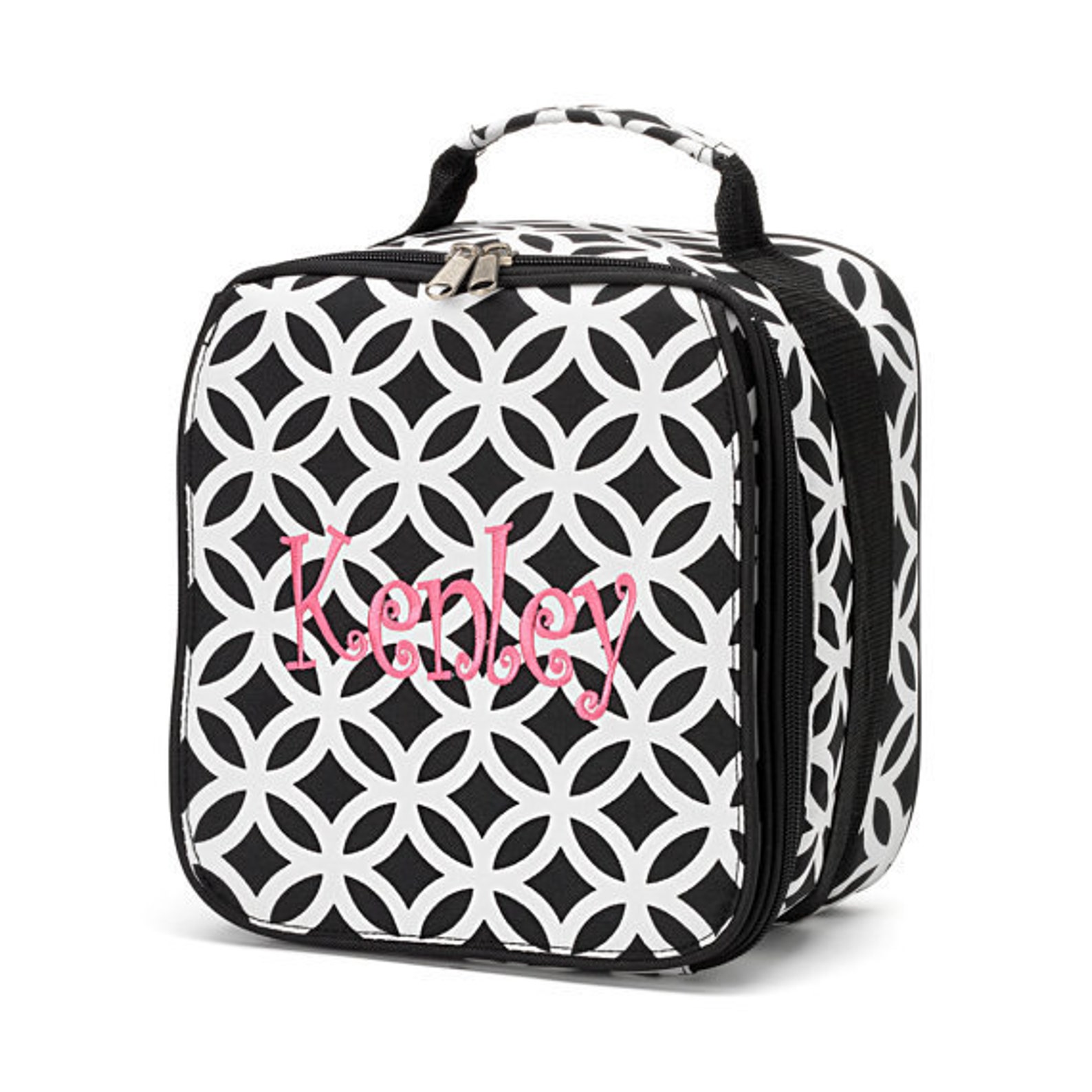 Black Sadie Lunch Bag With Monogram for Back to School Girls Etsy