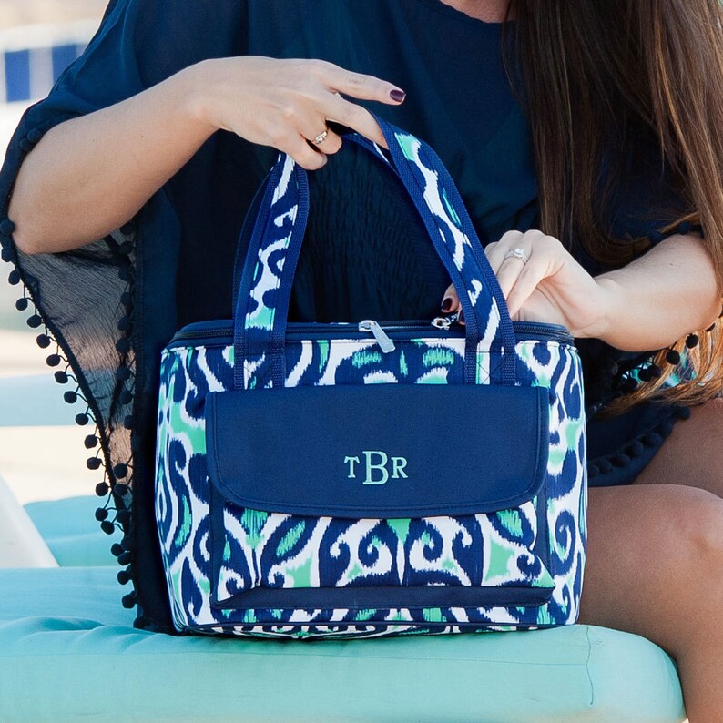 Monogram Cooler Summer Cooler Monogram Beach Cooler Monogram Cooler Viv /& Lou\u00ae Cooler Tote with Monogram Luna Cooler