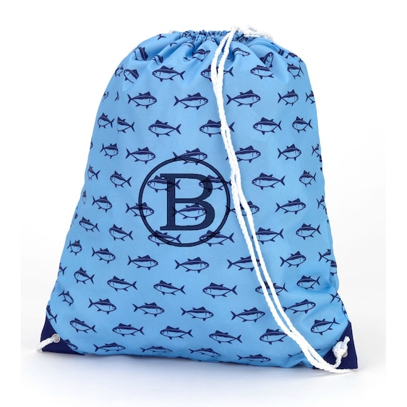 Finn Duffel Bag-Fish Monogrammed Duffel-Personalized Luggage-Carry on-Travel Bag