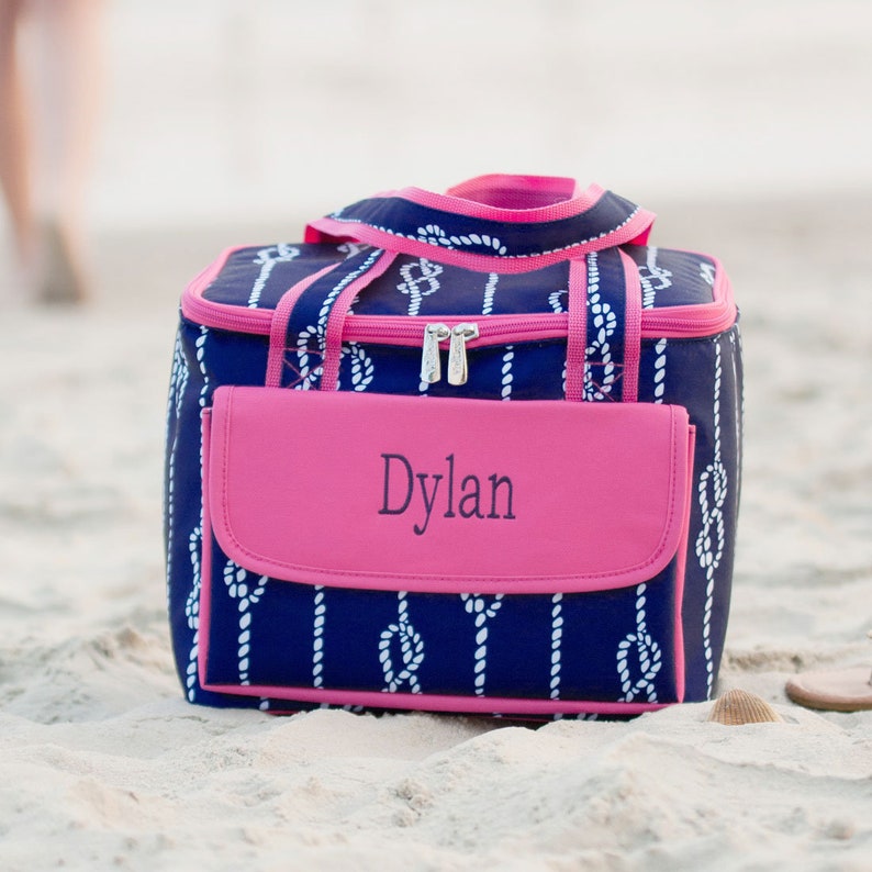Monogram Cooler Summer Cooler Monogram Beach Cooler Monogram Cooler Viv /& Lou\u00ae Cooler Tote with Monogram Luna Cooler