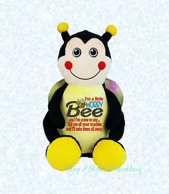 new baby/birthday gift Embroidered Custom teddy Personalised Bee Teddy Bear 