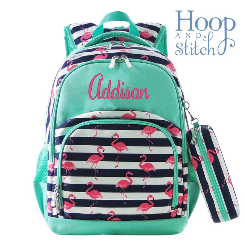 Kids Personalized Backpack Monogram Backpack Girls School Etsy