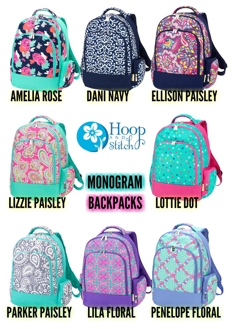 Personalized Backpack Viv & Lou® Backpack Monogram Backpack | Etsy