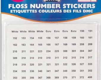DMC FLOSS NUMBER Stickers