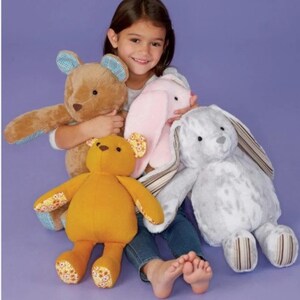 PLUSH BEARS and BUNNINE, Sewing Pattern by Kwik Sew R10872 / 4373 - Etsy